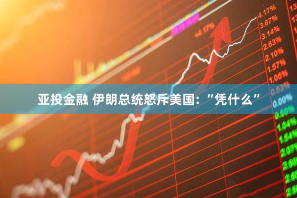 亚投金融 伊朗总统怒斥美国: “凭什么”