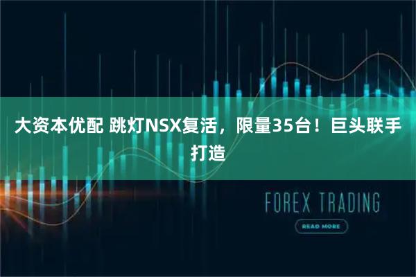 大资本优配 跳灯NSX复活，限量35台！巨头联手打造