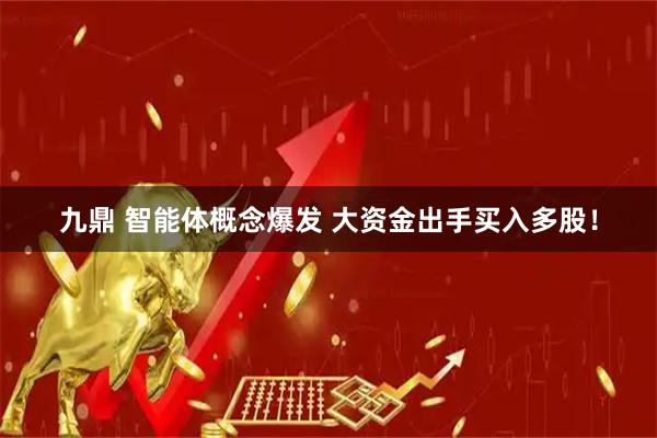 九鼎 智能体概念爆发 大资金出手买入多股！